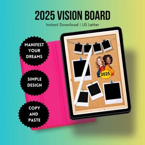 2025 Traumbrett | Manifestation Tafel | Traumkarte | Minimalistisches Vision Board | Ziele setzen | Träume erreichen | Verändere dein Leben | Tore Tafel