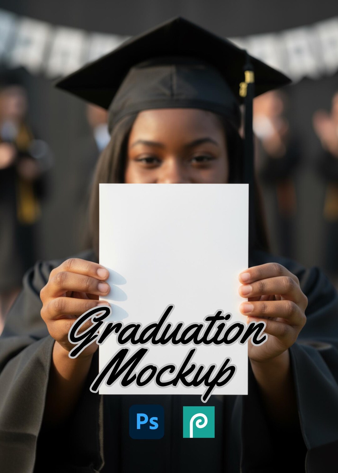 High School College Graduation Mockup, Digital Invitation Template, Cap ...