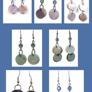 Painted Mother-of-Pearl Earrings