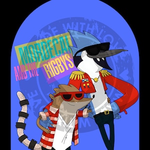 Conception de t-shirt pour le spectacle régulier, Mardochée et les Rigby, conception de t-shirt, PNG, téléchargement immédiat, fichier numérique