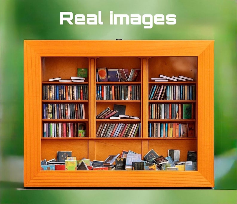 Anxiety Bookshelf shake away your Anxiety Book Lover Gift anxiolytic miniature model bookshelves. immagine 7
