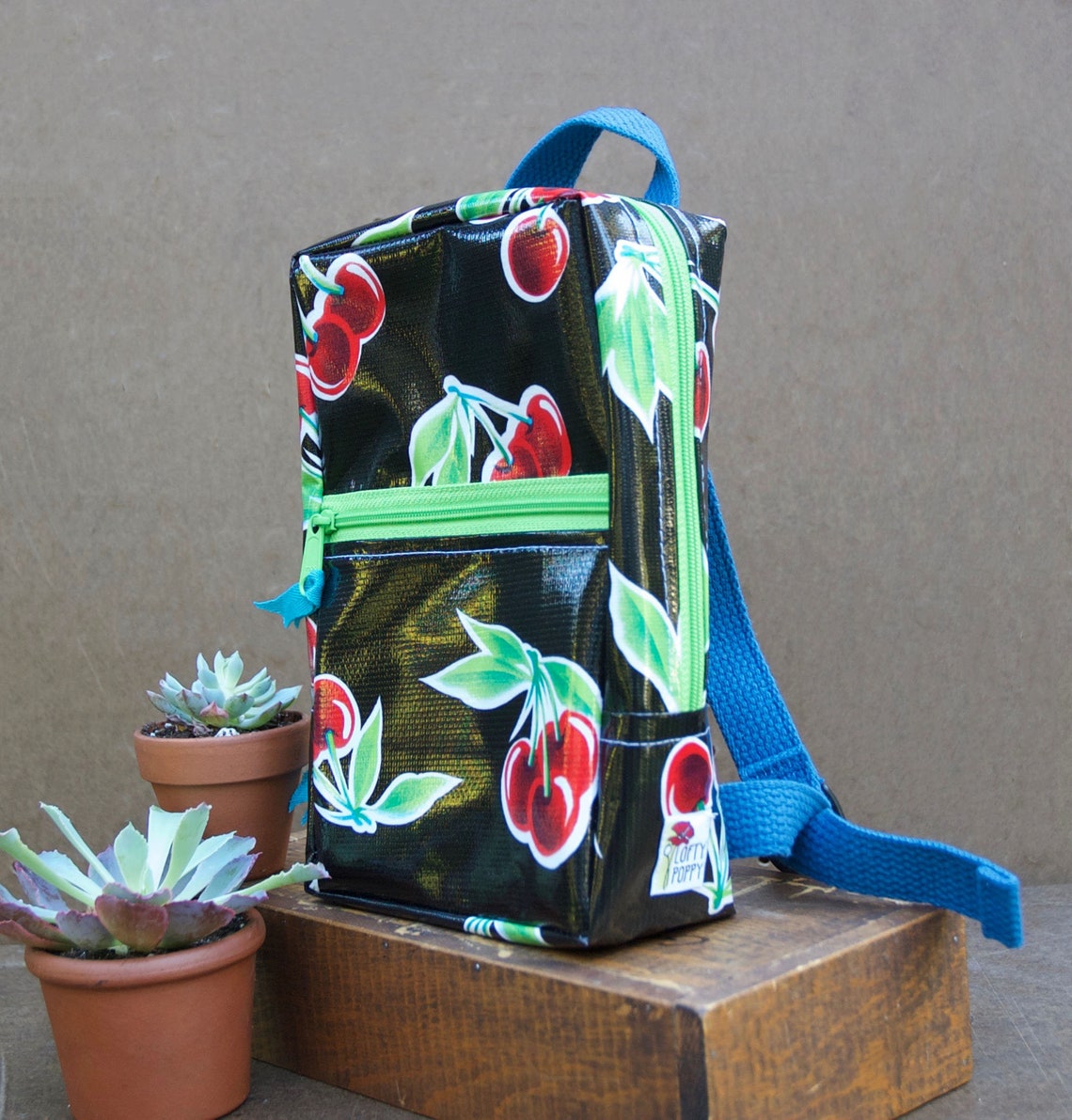 Oilcloth Toddler BackPack Cherries Etsy