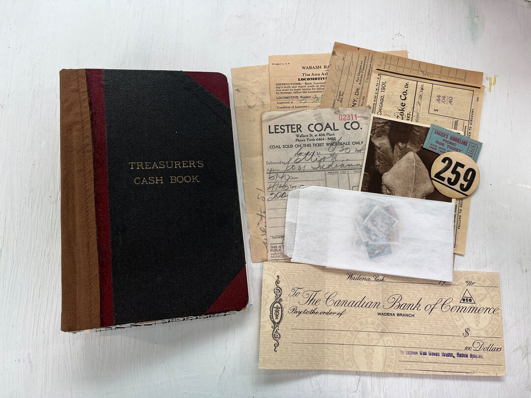 Vintage Cashier's Book Junk Journal Ledger - Etsy