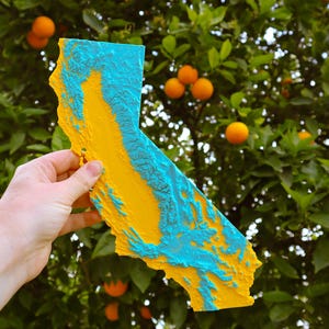 Verenigde Staten – 3D-kaarten met topografische reliëfs (groot/10") | Aangepaste staatsmuurkunst | Unieke geografische geschenken | Kleurrijke 3D-modellen