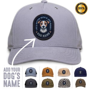 Cadeau chapeau personnalisé Jack Russell, chapeau personnalisé pour chien, casquette de baseball avec photo de chien, portrait d'animal de compagnie, cadeau pour amoureux des animaux de compagnie, chapeau pour animaux de compagnie, maman de chien