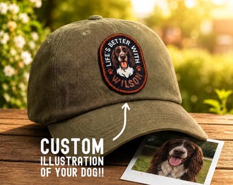 Custom Pet Portrait Hat – Personalized Dog Photo Gift