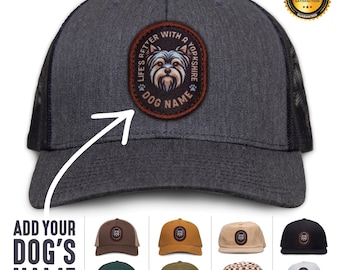 Yorkshire Terrier Personalized Hat, Custom Dog Baseball Cap, Pet Portrait Gifts