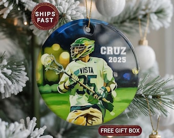 Lacrosse Player Ornament Personalized Lacrosse Christmas Ornament Lacrosse Player Gift Girls Lacrosse Gift Boys Lacrosse Gifts Lacrosse Gift