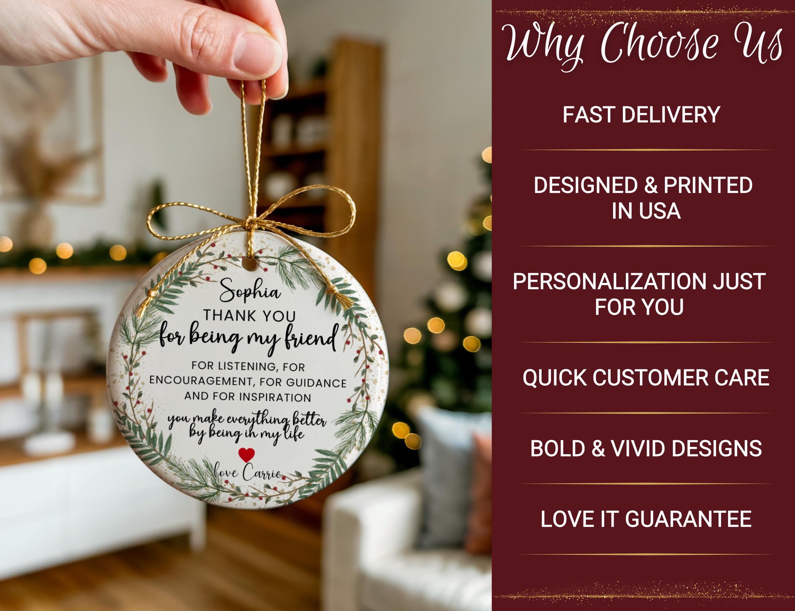 Thank You Present Thank You Gifts Personalized Thank You Ornament Thank ...