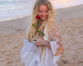 Protection Shawl – Golden Angel Wings for Protection, Safety and Calm