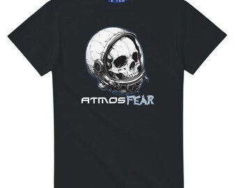 Camiseta AtmosFEAR, camiseta unisex de terror espacial, camiseta de ciencia ficción, camiseta de calavera