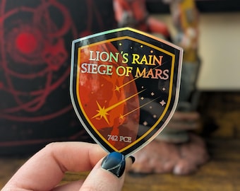 Lion's Rain Inspired Red Rising Sticker