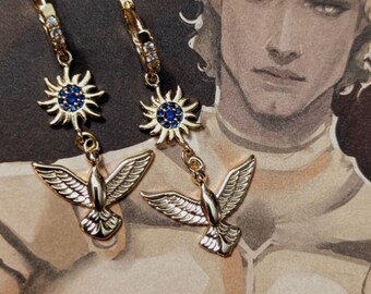 The Morning Knight - Red Rising Inspired Earrings