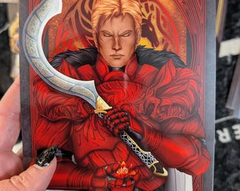 OFERTA - Láminas brillantes Red Rising de 5x7 pulgadas