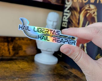 ¡Salve Libertas! ¡Salve Reaper! - Pegatina holográfica inspirada en Red Rising