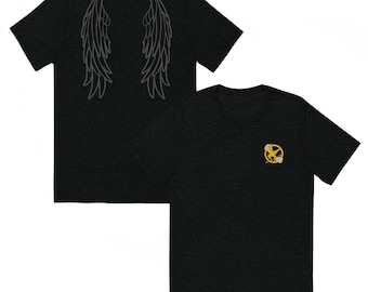 The Mockingjay - Hunger Games Inspired Short sleeve embroidered t-shirt