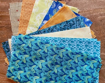 Quilt Fabric, Pre Cut Fabric Rectangles, High Quality Fabrics, Ten Different Designs and Coordinating Colors, So Pretty!