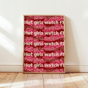 Formula 1 Hot Girls Watch F1 Print, F1 Wall Art, Digital Download Poster, Pink Aesthetic F1 Art Print, Cool F1 Artwork