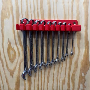 Wrench Holder: Wall Mount Tool Organizer, Holds 10 Wrenches