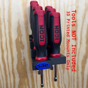 ICON Nut Driver Wall Mount (tools not included): Space Saving Tool Organizer