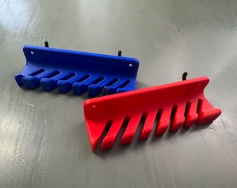 Pegboard Box End Wrench Holder: 7-Wrench Organizer for SAE or Metric Workshop Storage