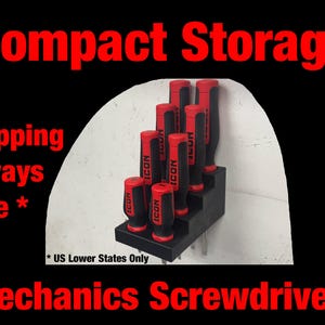 Screwdriver Rack Wall Mounted Screwdriver Organizer Easy Access Professional Storage System