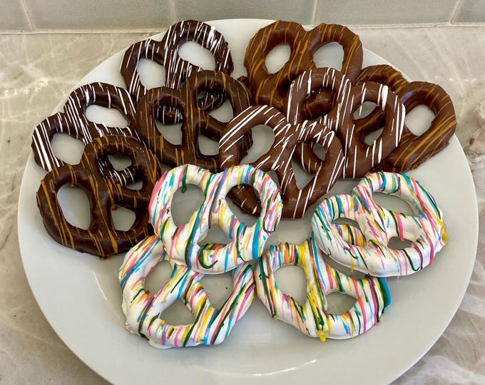 Large Chocolate Covered Old Tyme Pretzels Gift Dozen