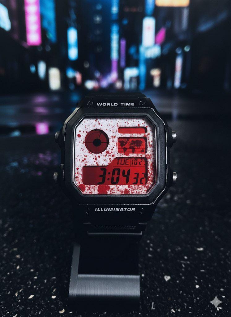 Vintage Red Casio Watch - Etsy