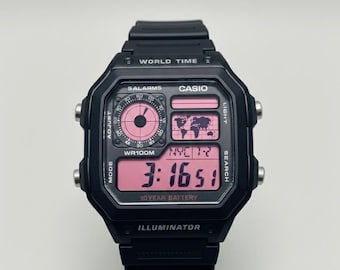 Customized Casio World Time "PINK" screen mod