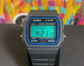 Customized Casio F91w "TEAL" screen mod