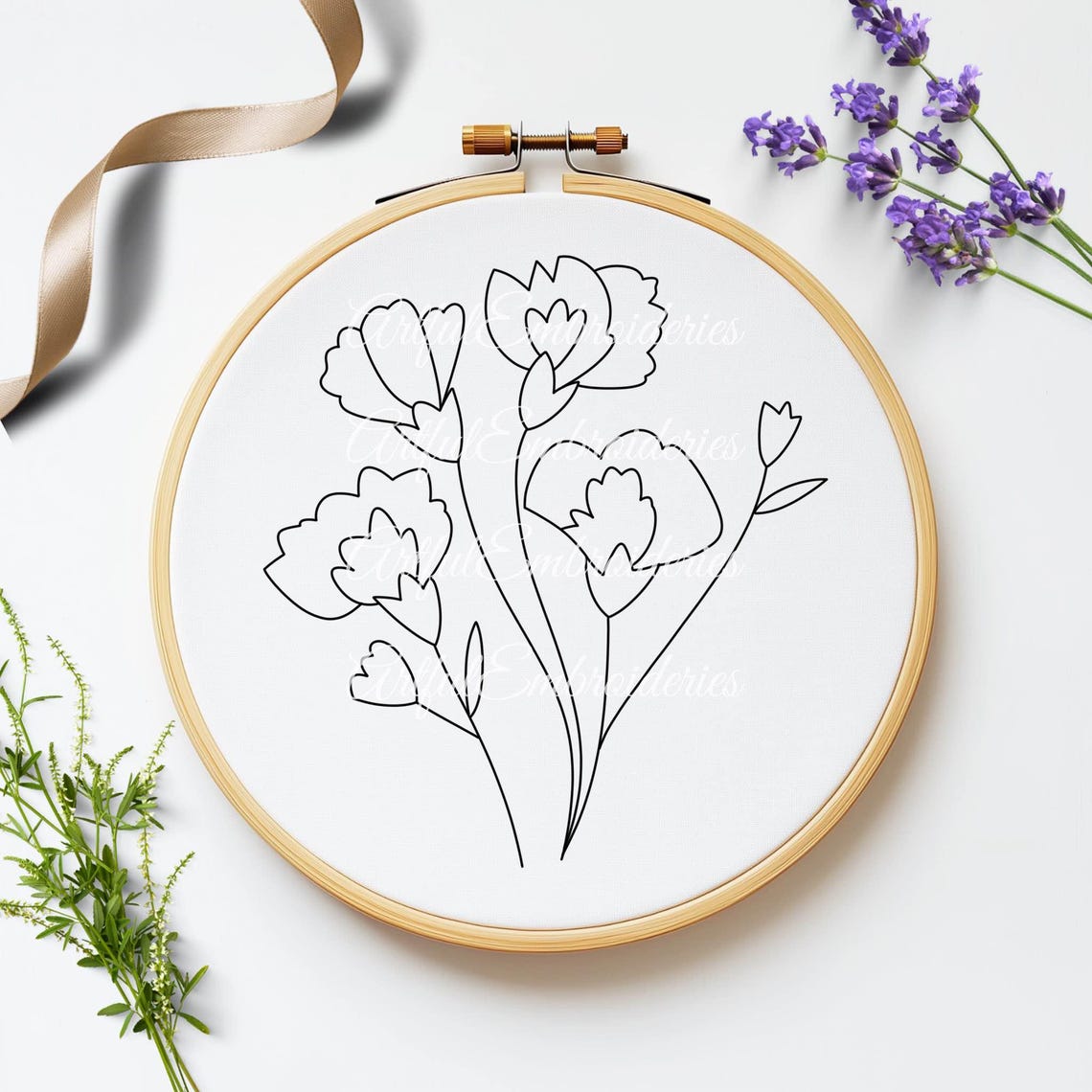 Handmade Carnation Pattern Pink Carnation Hand Embroidery Pattern, Floral PDF for Beginners ...