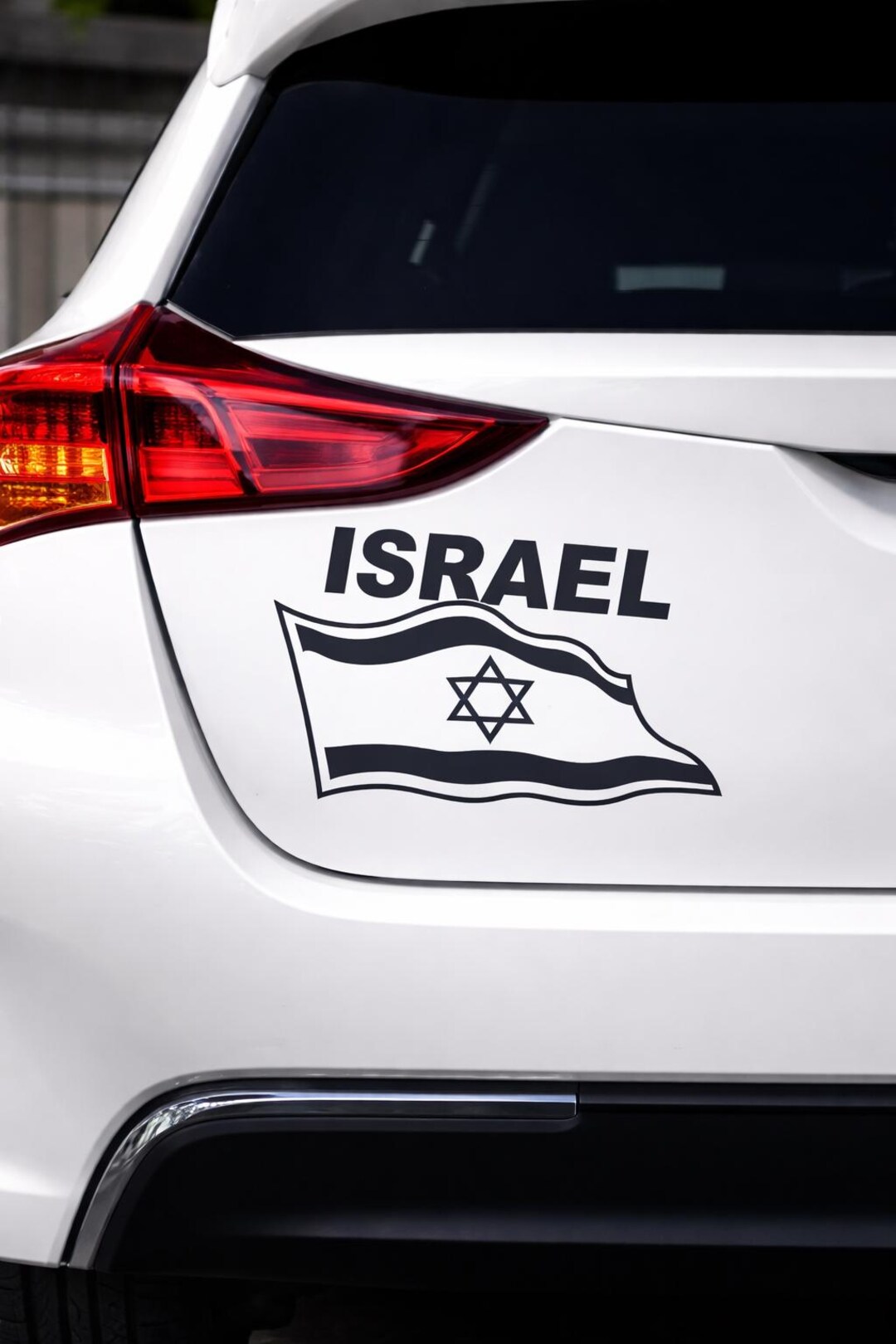 Israel Flag Vinyl Car Window Sticker, Israeli Flag Decal Star of David ...
