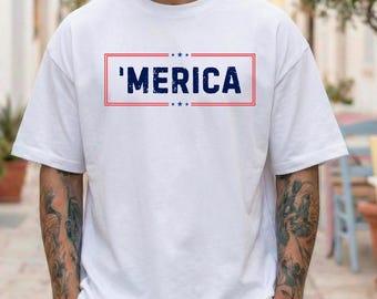 Patriotic 'Merica Vintage Graphic Tee & Sweatshirt