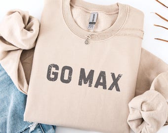 Go Max Sweatshirt: Grey Design - Unisex Cotton-Poly Blend