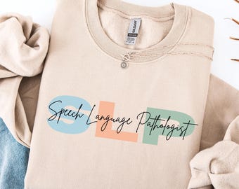 SLP Sweatshirt, Speech Therapist Comfort Colors Shirt