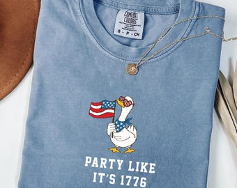 Patriotic 'Party Like It's 1776' Tee, 4th of July Shirt, Independence Day T-Shirt