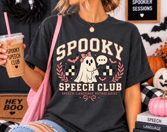 Spooky Speech Club Halloween Shirt, SLP Halloween Tee, Speech Therapy Halloween Shirt, Speech Language Pathologist Gift