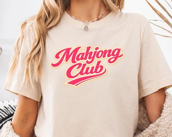 Mahjong Club Shirt, Mahjong Social Lover Tee, Funny Mahjong Player Gift, Mahjong Crew Sweatshirt, Game Night Graphic Tee