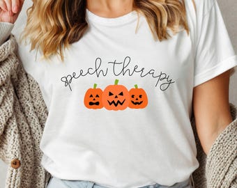 Spooky Speech Therapy Halloween T-Shirt: SLP Fall Shirt