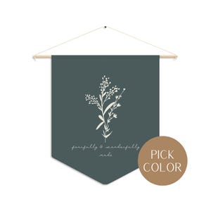 Pick Colors | Fearfully and Wonderfully Made Wall Hanging | Spiritual Quotes | Christian Wall Art | Religious Home Decor