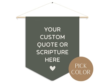 Custom Scripture Banner - Personalized Bible Verse Wall Hanging - Christian Home Decor - Custom Faith Sign - Religious Wall Art
