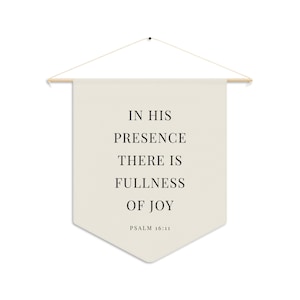 Pick Colors | In His presence there is fullness of Joy | Psalm 16:11 | Scripture Wall Quotes | Bible Home Decor | Christian Wall Quotes