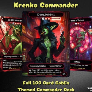 Baraja Goblin del Comandante Krenko: Cartas personalizadas para juego casual