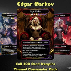 Baraja de Comandante Vampiro de Edgar Markov: Cartas personalizadas para juego casual