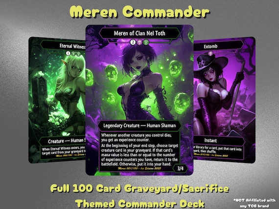 Meren Commander Graveyard Deck  Custom Cards for Casual Play - Etsy
