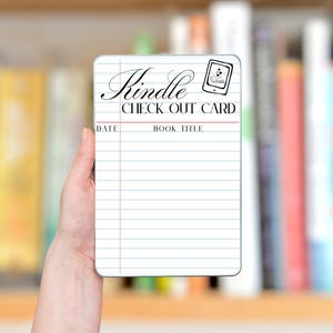 Library Card Kindle Insert PDF - Printable Kindle Insert - Downloadable Kindle Insert Design - Kindle PDF