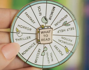 What To Read Spinning Enamel Pin, Yes or No  Interactive Pin
