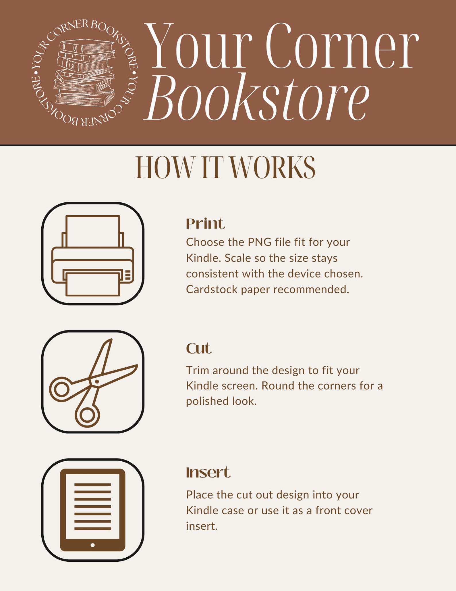 Ticket Kindle Insert PNG - Printable Kindle Insert - Downloadable ...