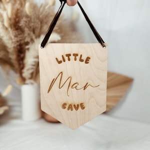 Little Man Cave Sign, Boys Room Decor, Little Babe Cave Sign, Room Wall Art, Toddler Boy Room, Nursery Door, Nursery Baby Boy Room Decor
