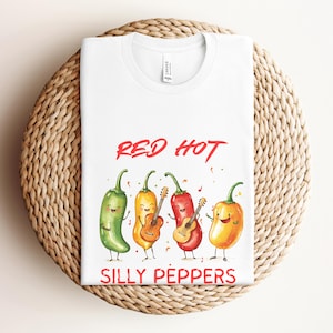 Red Hot Peppers Shirt, Red Hot Silly Peppers Tour , Funny Vintage Unisex Graphic Tee Shirt, Funny Shirt, Unique Gifts, Silly Gifts